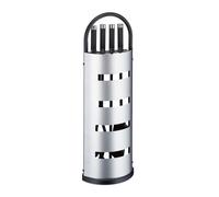 Relaxdays Serviteur de cheminée, 5 pièces, ustensiles cheminée avec tisonnier, Pelle, balayette, Pince & Support, Noir