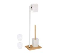 Relaxdays Serviteur WC bambou & acier inoxydable