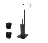 relaxdays Garniture WC bambou et acier