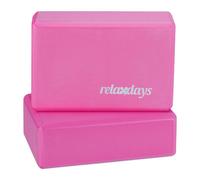 Relaxdays Set 2x Bloc Yoga Brique diff. couleurs