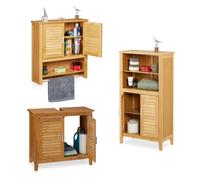 Relaxdays Set 3 meubles de salle de bain