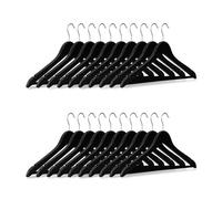 Relaxdays Set 40 cintres bois, barrette-pantalon