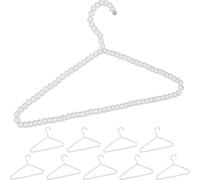 relaxdays Set de 10 cintres en perles