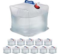 relaxdays Set de 12 bidons à eau pliables 20 L