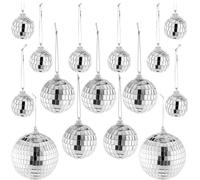 relaxdays Set de 15 mini boules à facettes