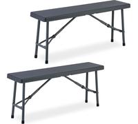 relaxdays Set de 2 bancs à bière 102 cm