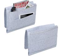 relaxdays Set de 2 housses de couette gris clair
