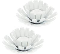 relaxdays Set de 2 porte-bougies à chauffe-plat en forme de fleur