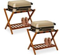relaxdays Set de 2 supports de valise pliables