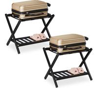 relaxdays Set de 2 supports de valise pliables