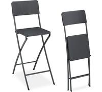 relaxdays Set de 2 tabourets de bar en rotin