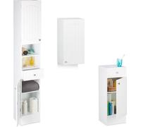 relaxdays Set de 3 armoires de salle de bain
