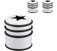 relaxdays Set de 3 butoirs de porte avec motif d'étoile