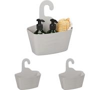 relaxdays Set de 3 paniers de douche 25 cm