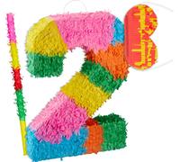 relaxdays Set de 3 pinata chiffre 2
