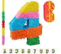 relaxdays Set de 3 pinata chiffre 4