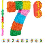 relaxdays Set de 3 pinata chiffre 7