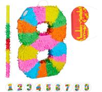 relaxdays Set de 3 pinata chiffre 8