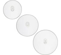 Relaxdays Couvercle Anti-éclaboussures pour poêles, Lot de 3, Acier Inoxydable, diamètre 25, 29, 33 cm, poignée, argenté