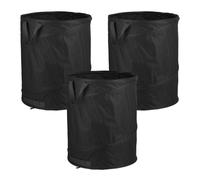 Relaxdays Set de 3 sacs de jardin pop-up 85L noir