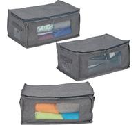relaxdays Set de 3 sacs de rangement