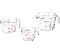 relaxdays Set de 3 verres doseurs en verre