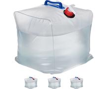 relaxdays Set de 4 bidons à eau pliables 20 L