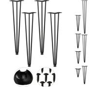 relaxdays Set de 4 Hairpin Legs avec 3 entretoises