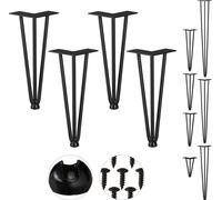 relaxdays Set de 4 Hairpin Legs avec 3 entretoises