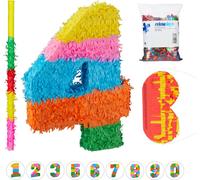 relaxdays Set de 4 pinata chiffre 4