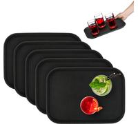 relaxdays Set de 5 plateaux de service 35 x 25 cm