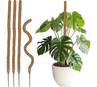 Relaxdays Tuteurs en Fibre de Coco, Lot de 5, pour Monstera, Photos et Autres Plantes d'intérieur, 90 cm de Long, Nature