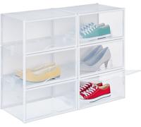 relaxdays Set de 6 boîtes à chaussures empilables