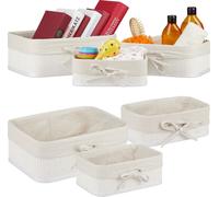 relaxdays Set de 6 paniers de rangement en bambou