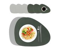 Relaxdays Set de 6 sets de table + sous-verres