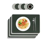 Relaxdays Set de 6 sets de table + sous-verres