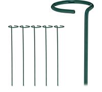 relaxdays Set de 6 tuteurs en métal pour plantes