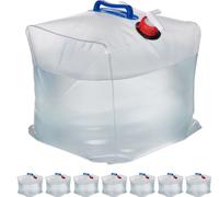 relaxdays Set de 8 bidons à eau pliables 20 L