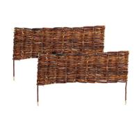 Relaxdays Set de bordures en osier