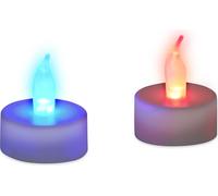 relaxdays Set de bougies chauffe-plat LED avec changement de couleur