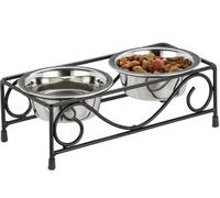 relaxdays Set de gamelles pour chiens avec support