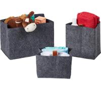 relaxdays Set de paniers de rangement en 3 tailles