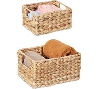 relaxdays Set de paniers de rangement en jacinthe d'eau