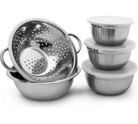 relaxdays Set de saladiers en acier inoxydable