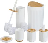 relaxdays Set de salle de bain 6 pièces