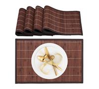 Relaxdays Set de table en bambou