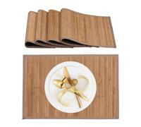 Relaxdays Set de table en bambou