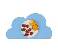 Relaxdays Set de Table en Forme de Nuage, antidérapant, Lavable, en Silicone, L x P : 47 x 26,5 cm, Bleu Ciel