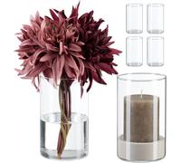 relaxdays Set de vases en verre