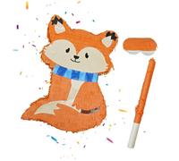 Relaxdays Set Piñata Renard avec bâton et masque